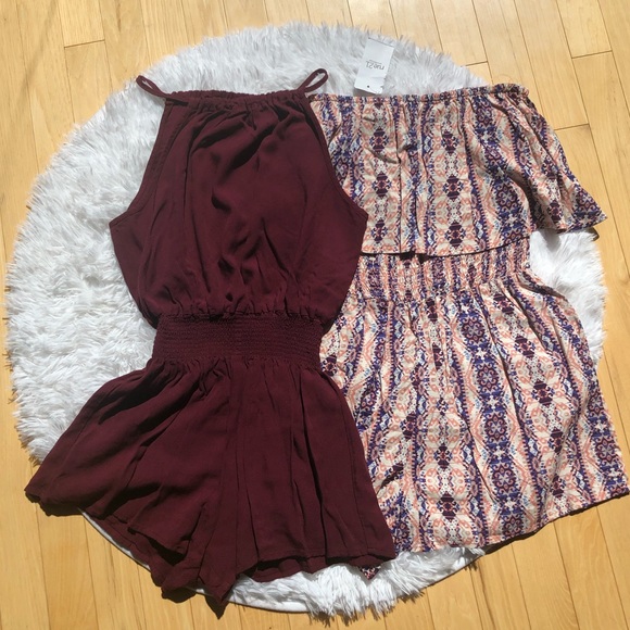 🔴SOLD🔴Forever 21 & rue21 Romper Bundle - Picture 1 of 11